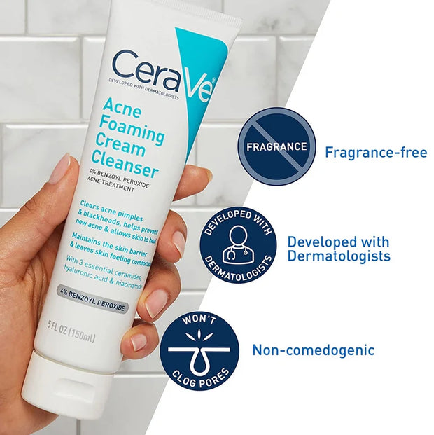 CeraVe Acne Foaming Cream Cleanser - 150ml