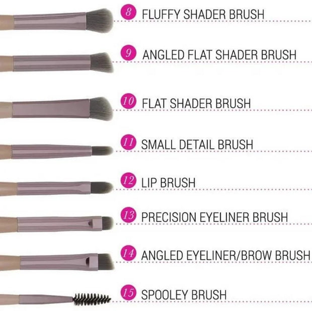 Lavish Beauty: BH Cosmetics Elegance Brush Set - 15 Pieces