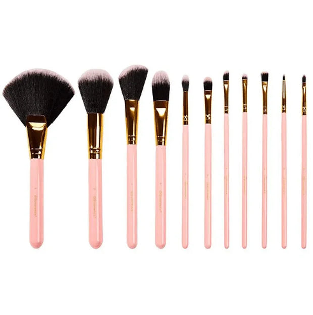 Pink Elegance: BH Cosmetics Dot Collection 11-Piece Brush Set