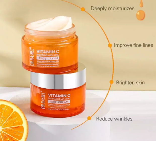 Dr. Rashel Vitamin C Brightening & Anti-Aging Face Cream for Radiant Skin