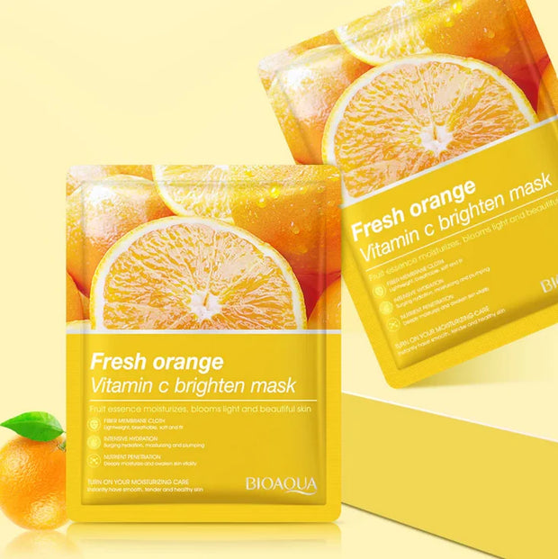Revitalize with Bio Aqua Fresh Orange Vitamin C Brightening Face Sheet Mask